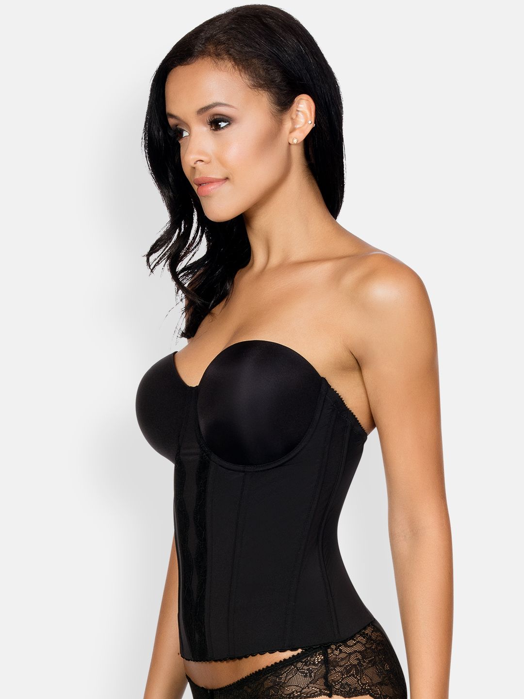 PERFECT CORSETシークレットフォーム（黒） サイズ XS Buy PARFAIT Plus Size Women Black Solid Corset P5017 - Corset for