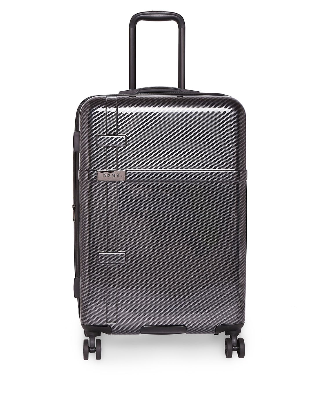 DKNY Unisex Black & Grey Lavish Hs Range Printed Cabin Trolley Bag Price in India
