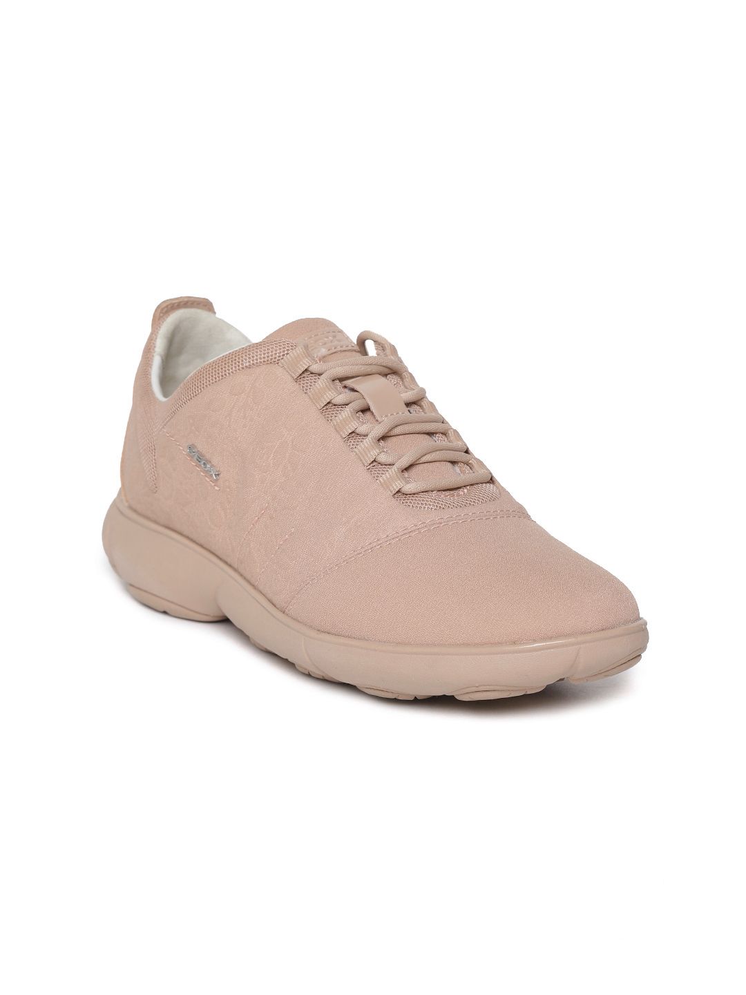 Geox Women Dusty Pink Textured Sneakers Price in India