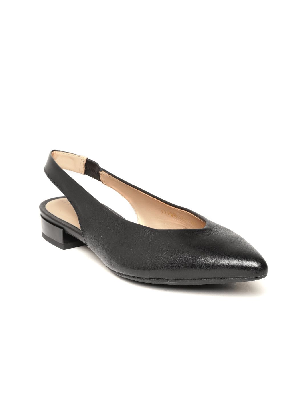 Geox Women Black Solid Leather Flats