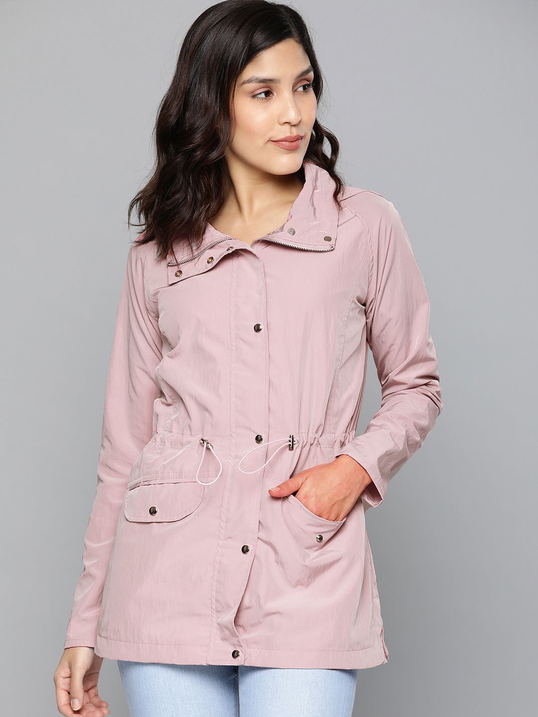 HERE&NOW Women Rose Solid Tailored Jacket Price in India