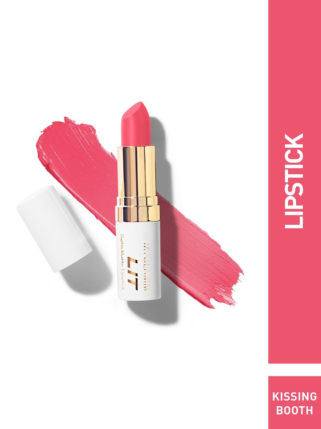 MyGlamm LIT Satin Matte Lipstick-Kissing Booth-4.5g Price in India