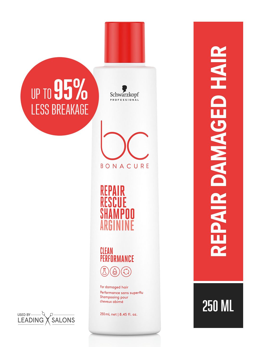 Schwarzkopf PROFESSIONAL Bonacure Repair Rescue Shampoo with Arginine For Dry Hair-250ml