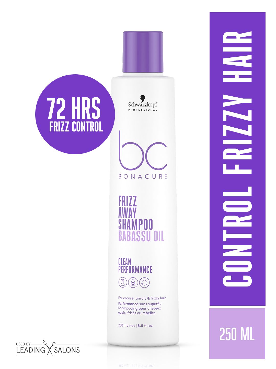 Schwarzkopf PROFESSIONAL Bonacure Frizz Away Shampoo with Babassu Oil For Dry Hair-250ml