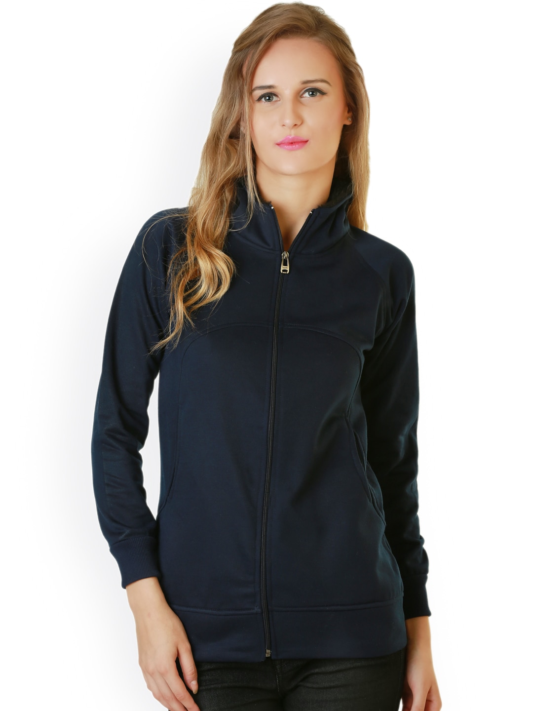 Belle Fille Navy Hooded Jacket Price in India