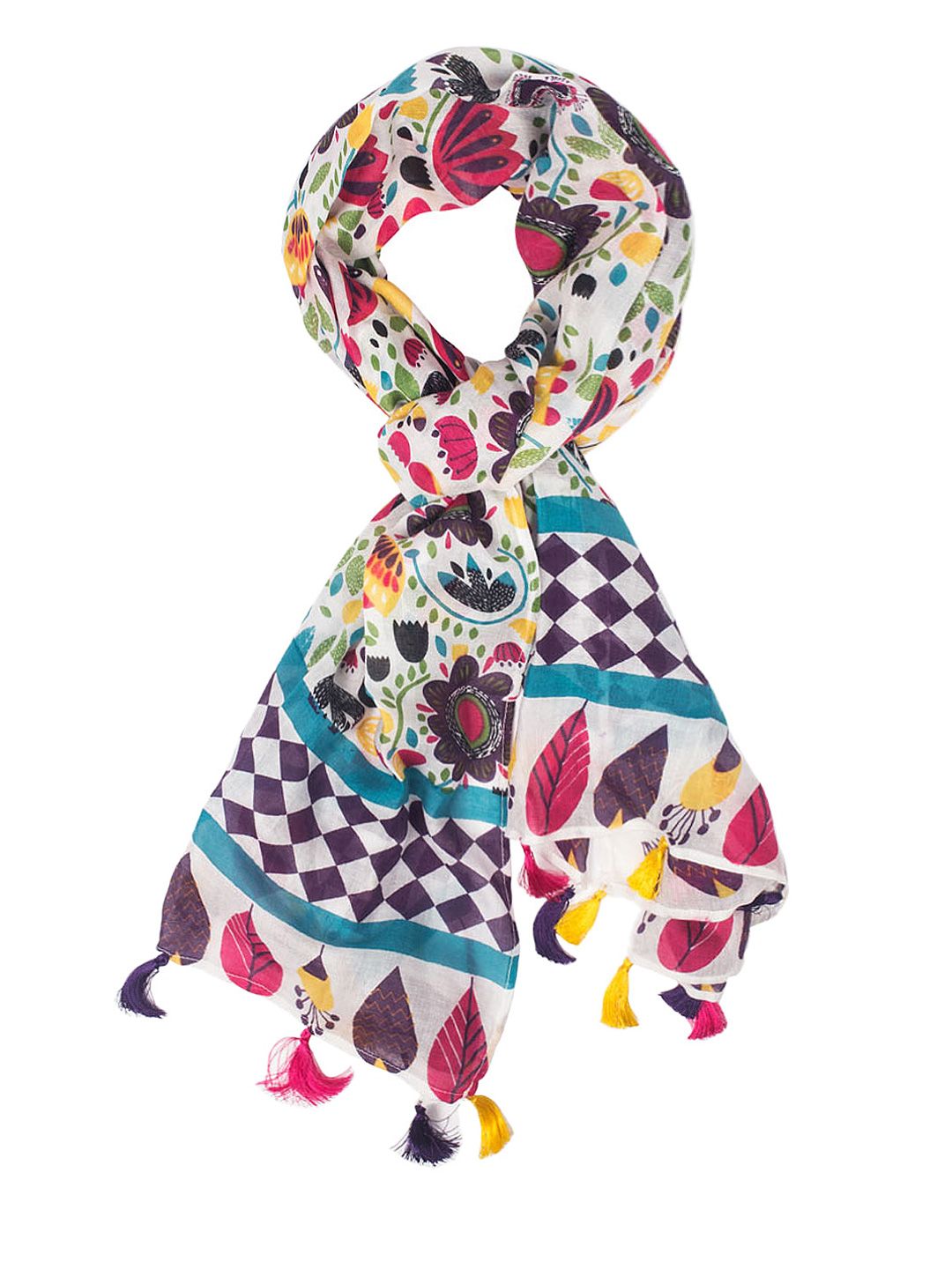 Chumbak Off-White Printed Stole Price in India