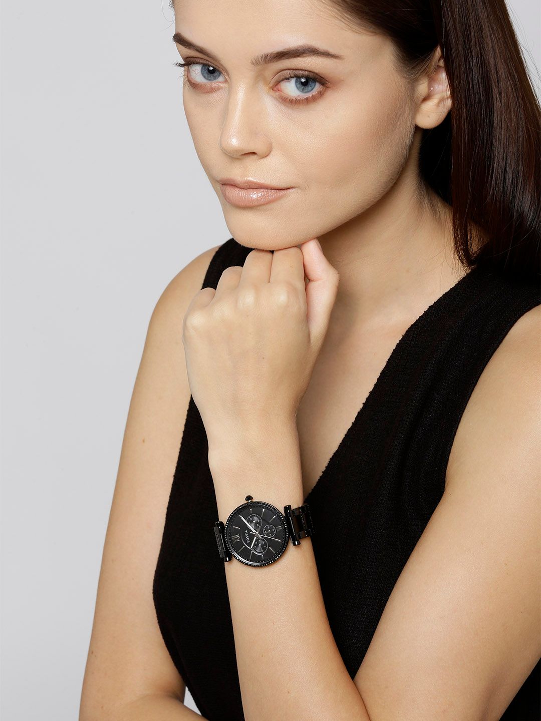 Buy Fossil CARLIE Women Black Analogue Watch ES4543  display picture 2