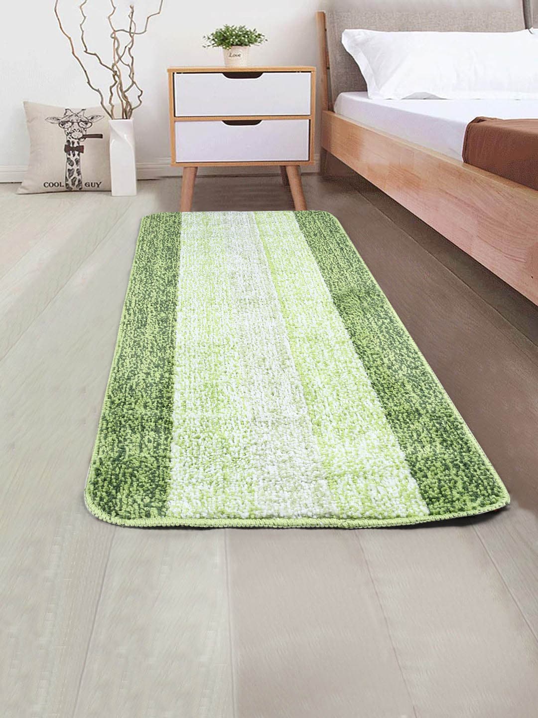 Saral Home Green Striped Runner Price in India