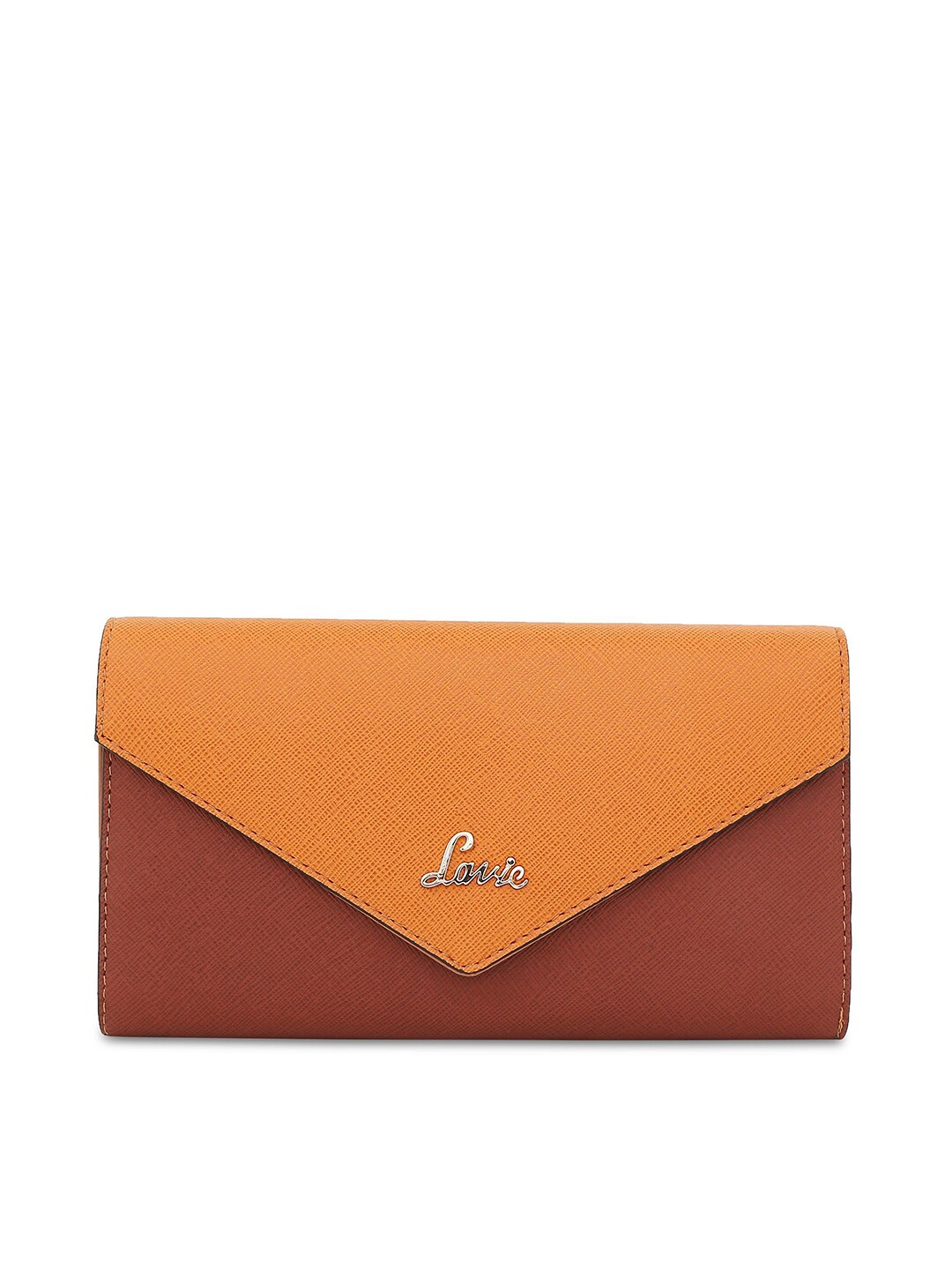 Lavie Women Brown Solid Three Fold Wallet Price in India