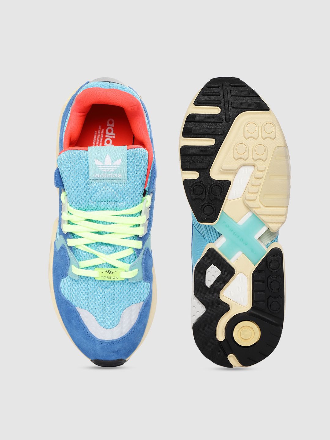 Buy ADIDAS Originals Men Blue ZX Torsion Colourblocked Sneakers