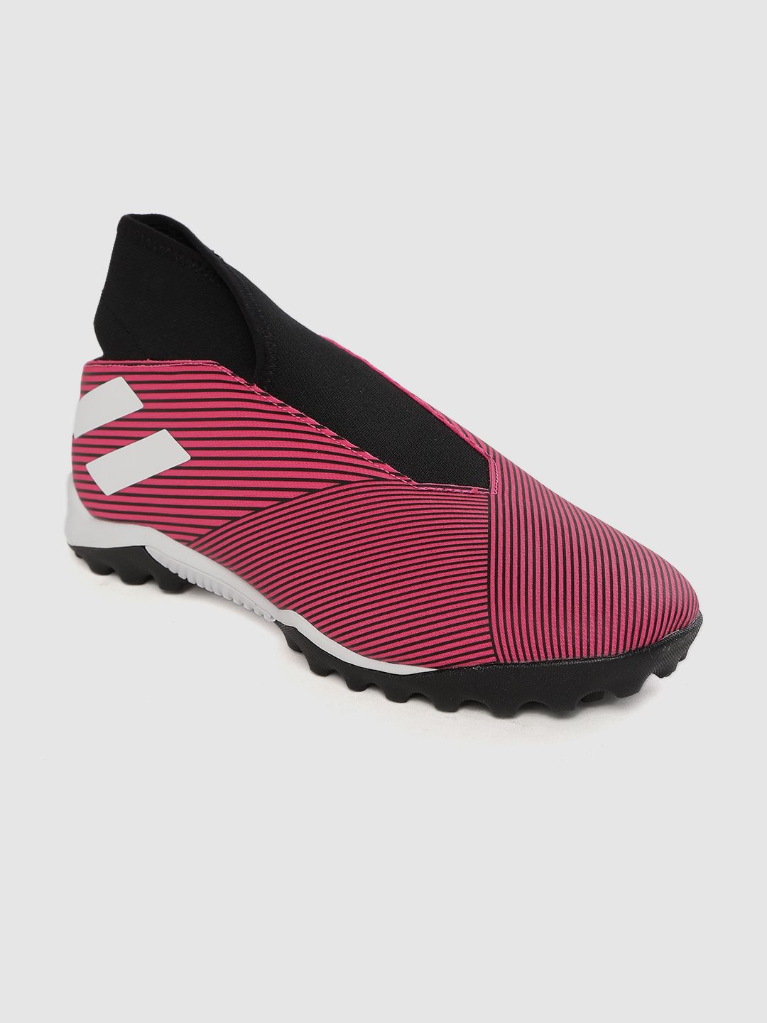 Buy ADIDAS Men Red & Black Nemeziz 19.3 LL TF Mid-Top Striped