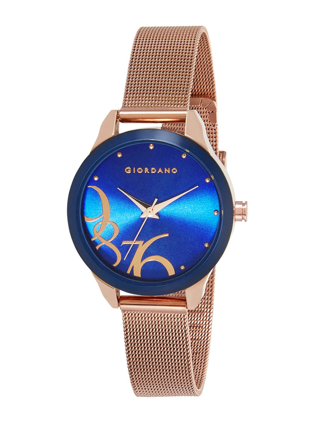 GIORDANO Women Blue & Gold-Toned Analogue Watch GD-4008-22 Price in India
