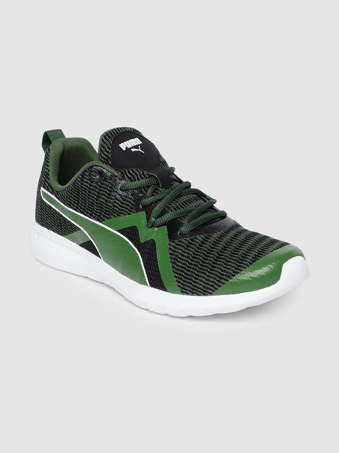 Puma Men Green & Black Vigor X Running Shoes