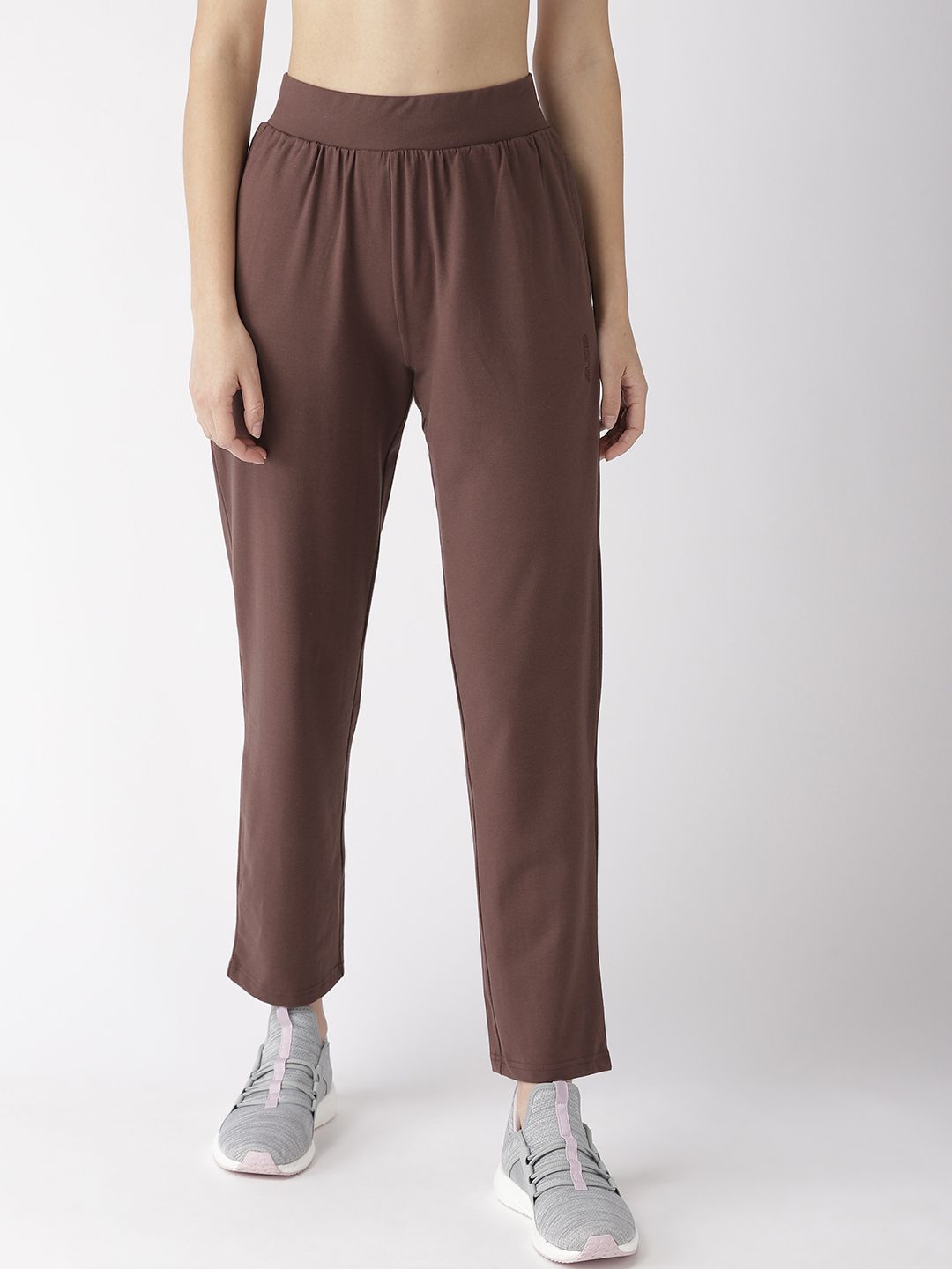 Alcis Women Solid Brown Track Pants Price in India