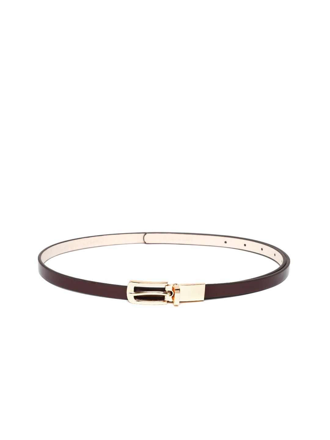 Lino Perros Women Coffee Brown Solid Belt Price in India