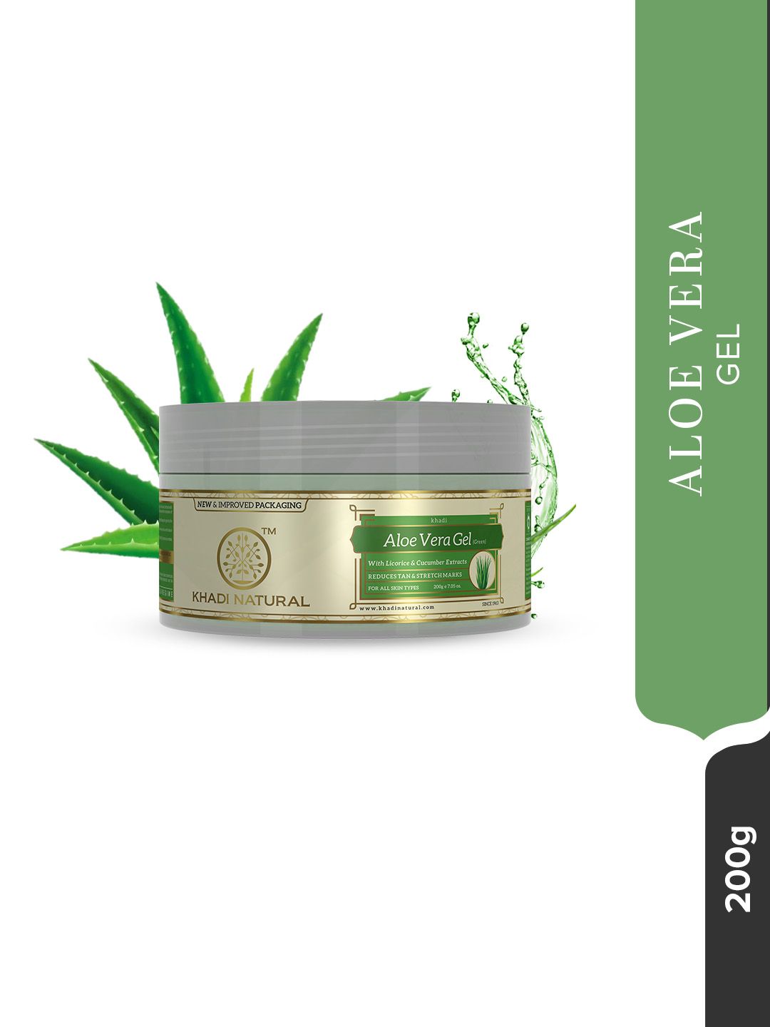 Buy Khadi Natural Unisex Herbal Aloe Vera Gel Green with Licorice &  Cucumber Extracts 200 g - Serum and Gel for Unisex 10287789 | Myntra