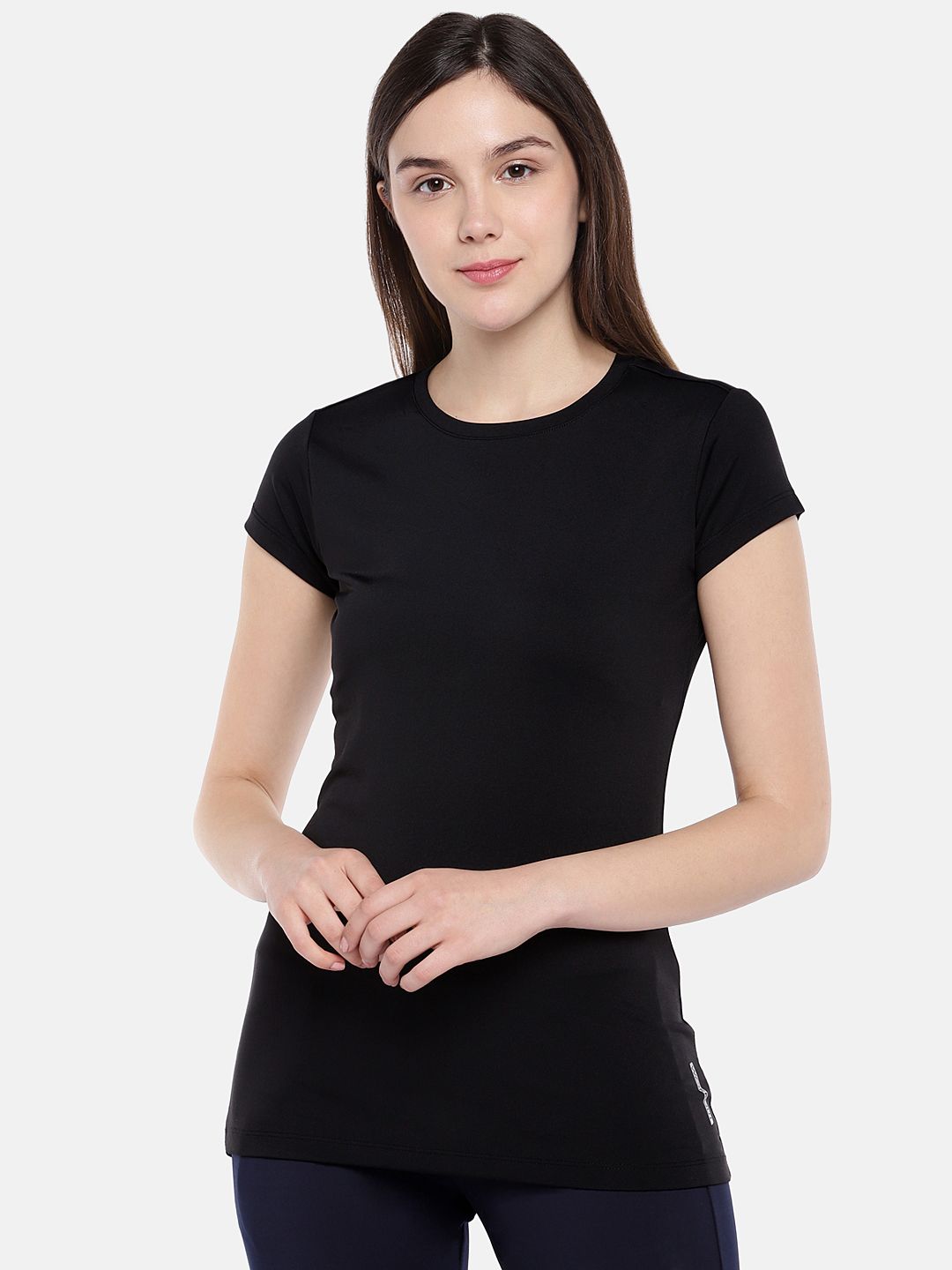 Sweet Dreams Women Black Solid Lounge T-Shirt F-LAT-401 Price in India