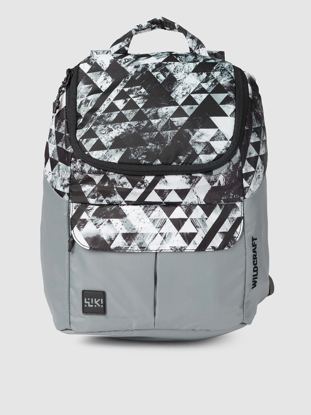 Wildcraft Women Black & White Graphic Backpack Price in India