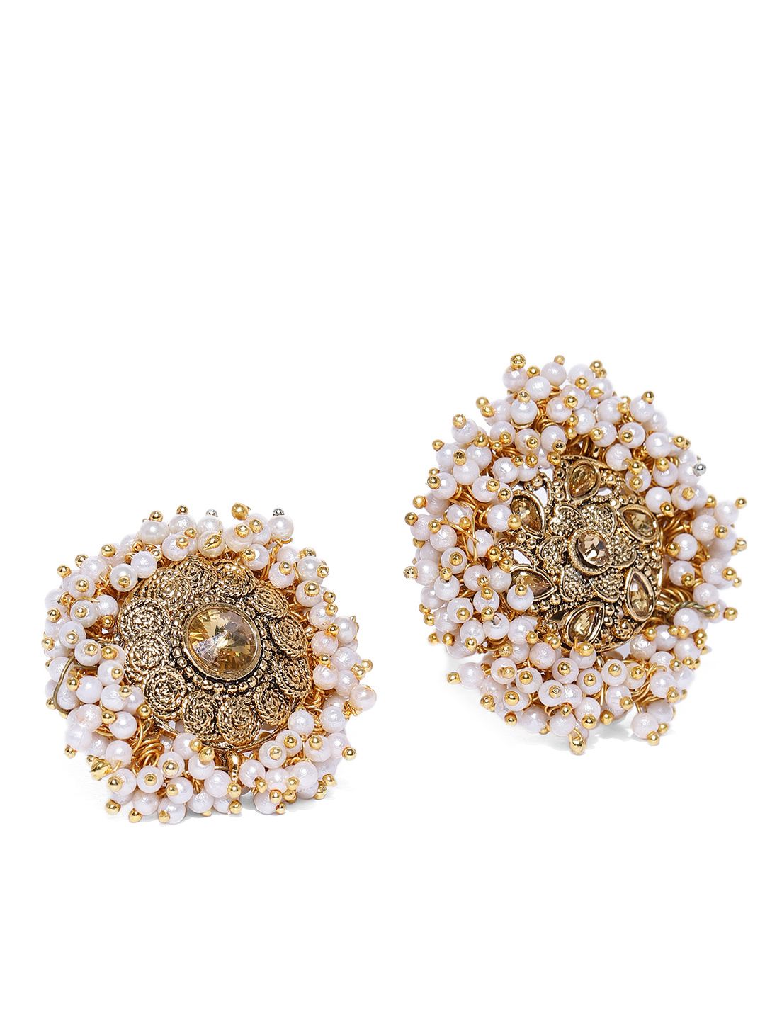 Zaveri Pearls Set of 2 Gold-Toned Pearls Finger Ring Price in India
