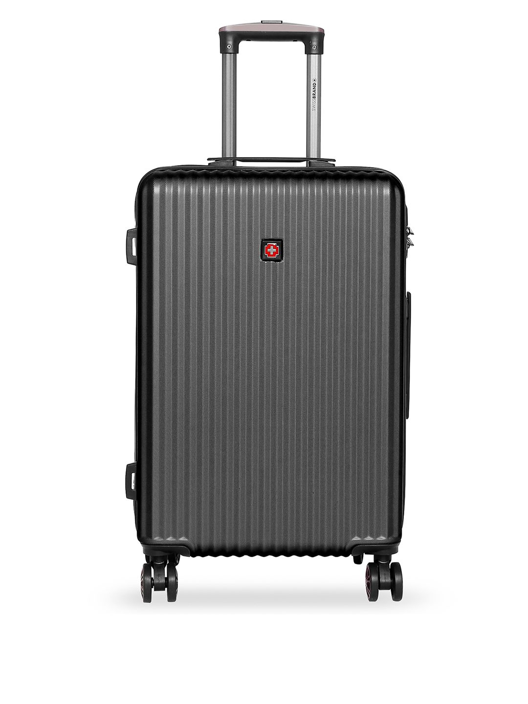 SWISS BRAND Black Riga Range Hard Side Large Trolley Bag Price in India