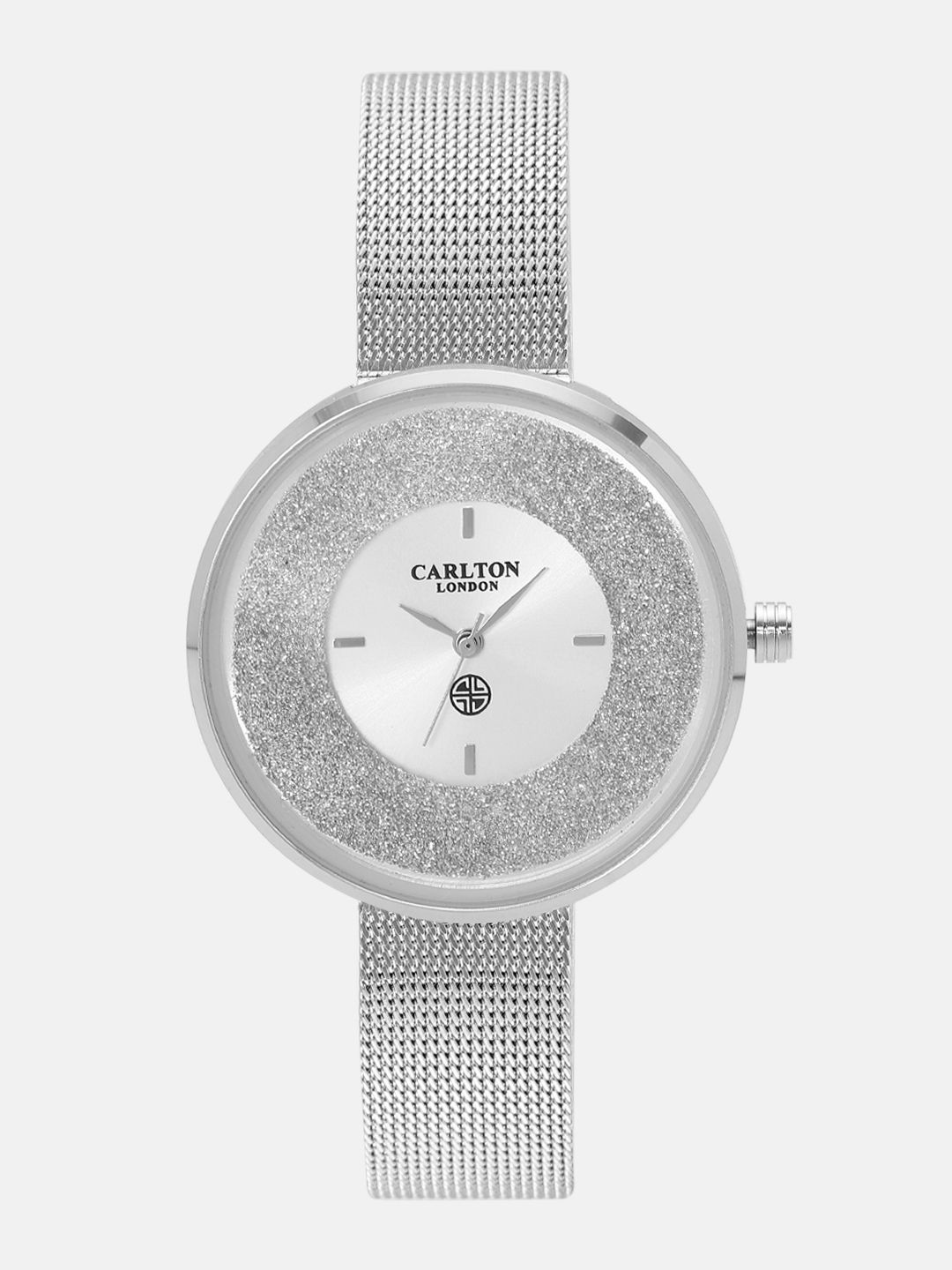 Carlton London Women Silver-Toned Analogue Watch CL021SSIS Price in India