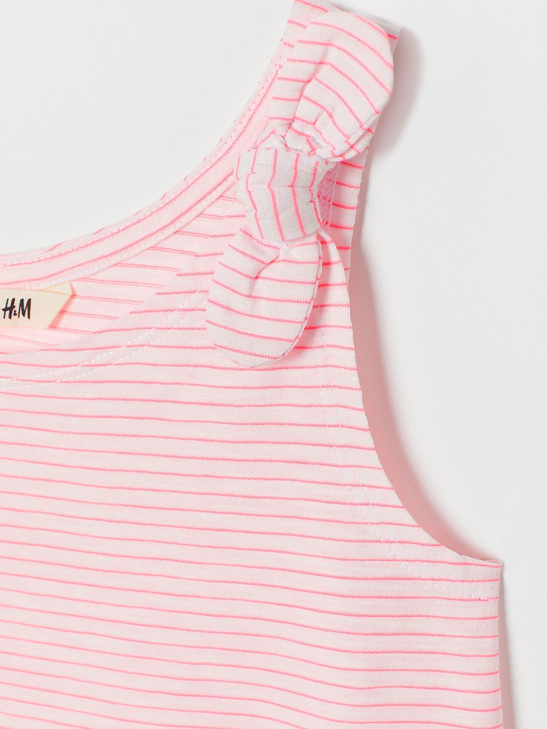 Buy H&M Girls White & Pink Bow-Detail Jersey Dress - Dresses for Girls  10332781 | Myntra