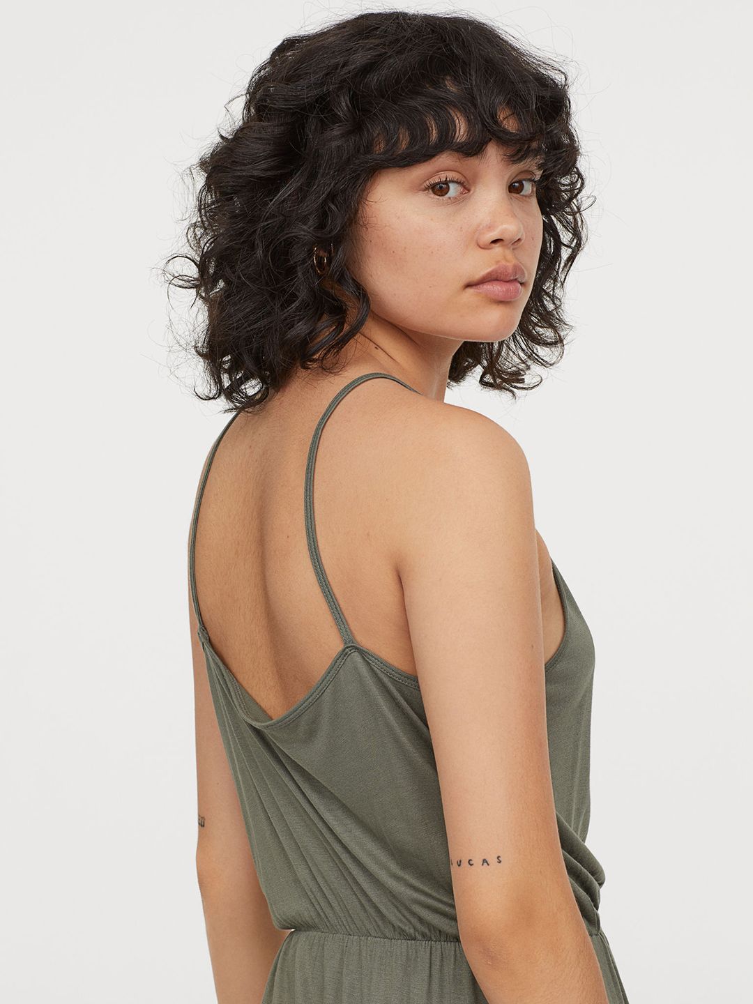 Buy H&M Women Olive Green Solid Maxi Dress - Dresses for Women 10333223 |  Myntra