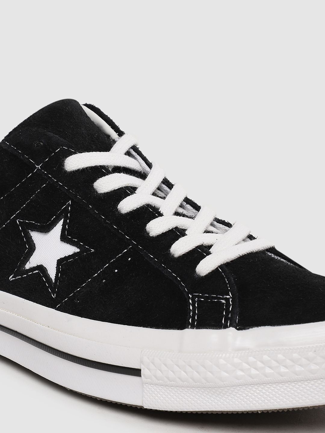 Buy Converse Vintage Suede One Star Black Leather Sneakers