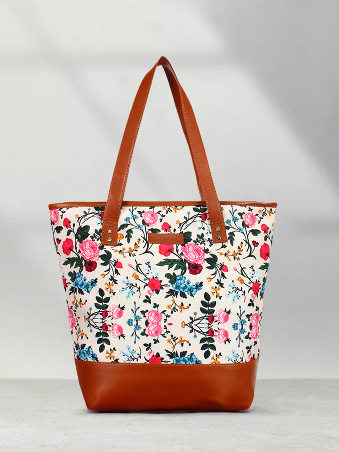 Lychee bags Beige & Brown Printed Shoulder Bag Price in India