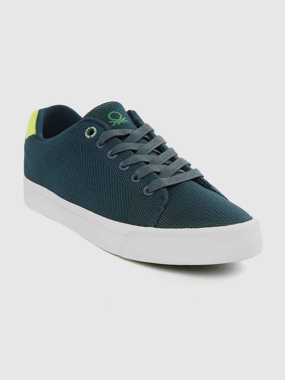 United Colors of Benetton Men Teal Green Sneakers