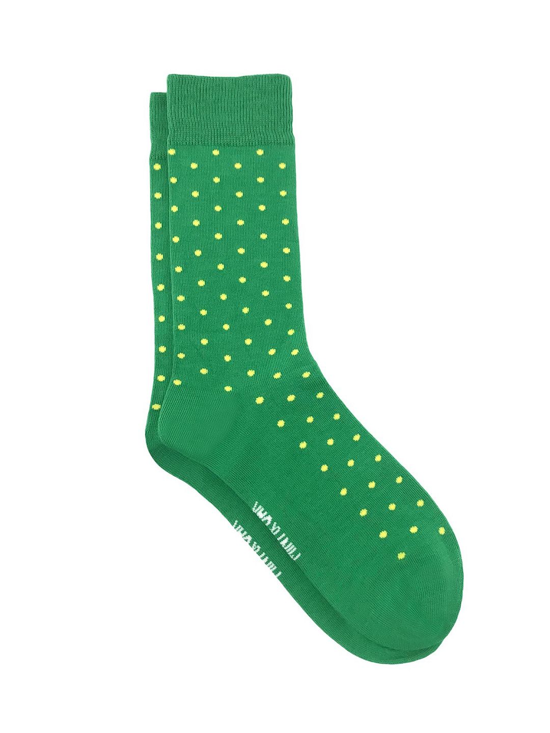 Mint & Oak Men Green Patterned Calf-Length Socks