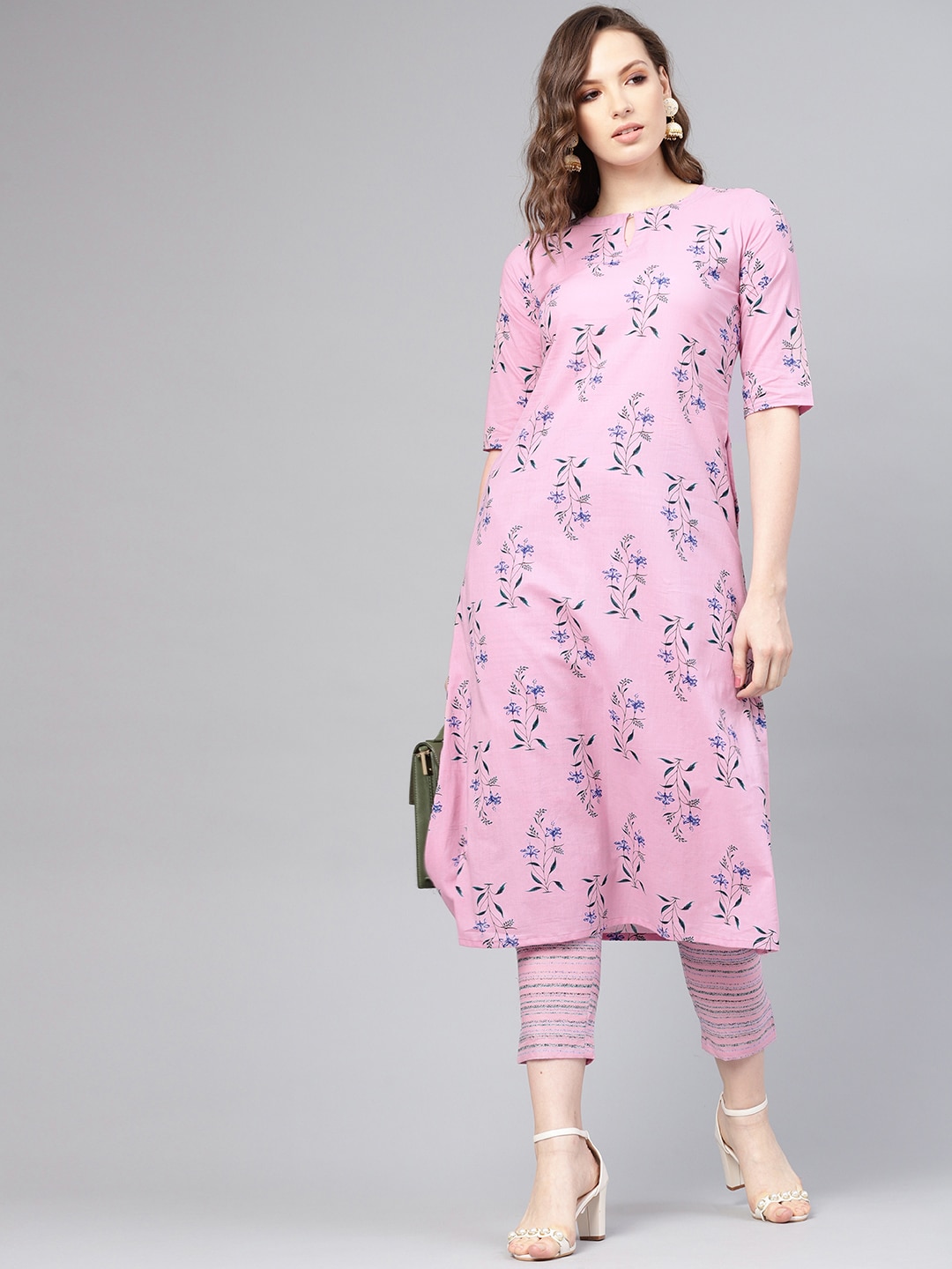 Libas Floral Bliss Side Pocket Cotton Kurta Set Price in India