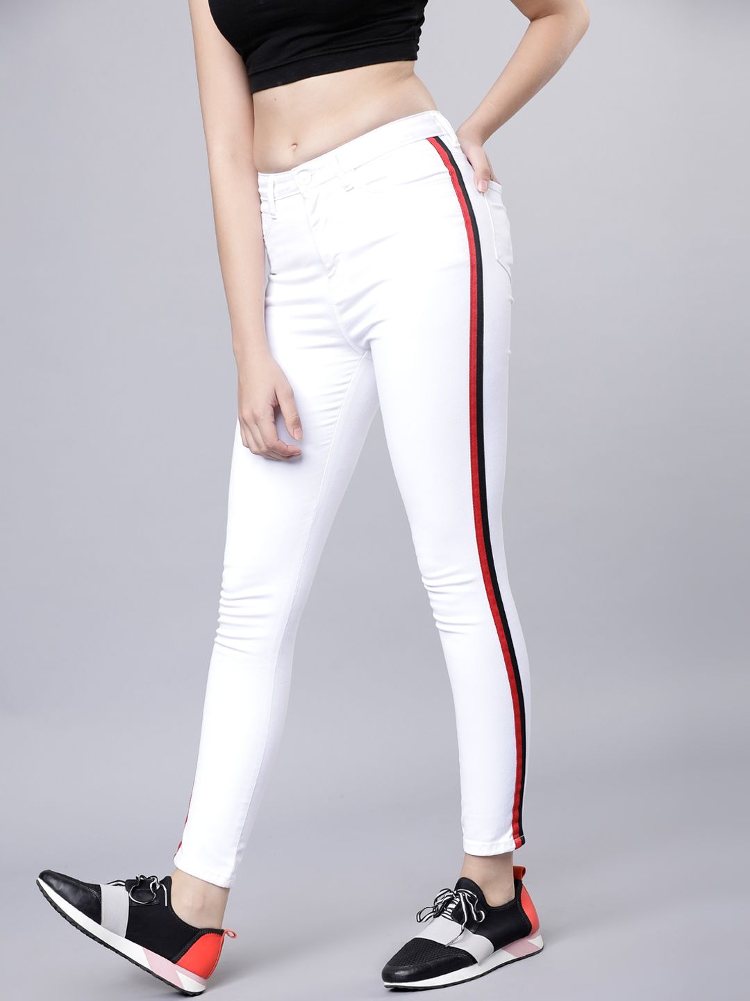 Tokyo Talkies Women White Super Skinny Fit Mid-Rise Clean Look Stretchable Jeans Price in India