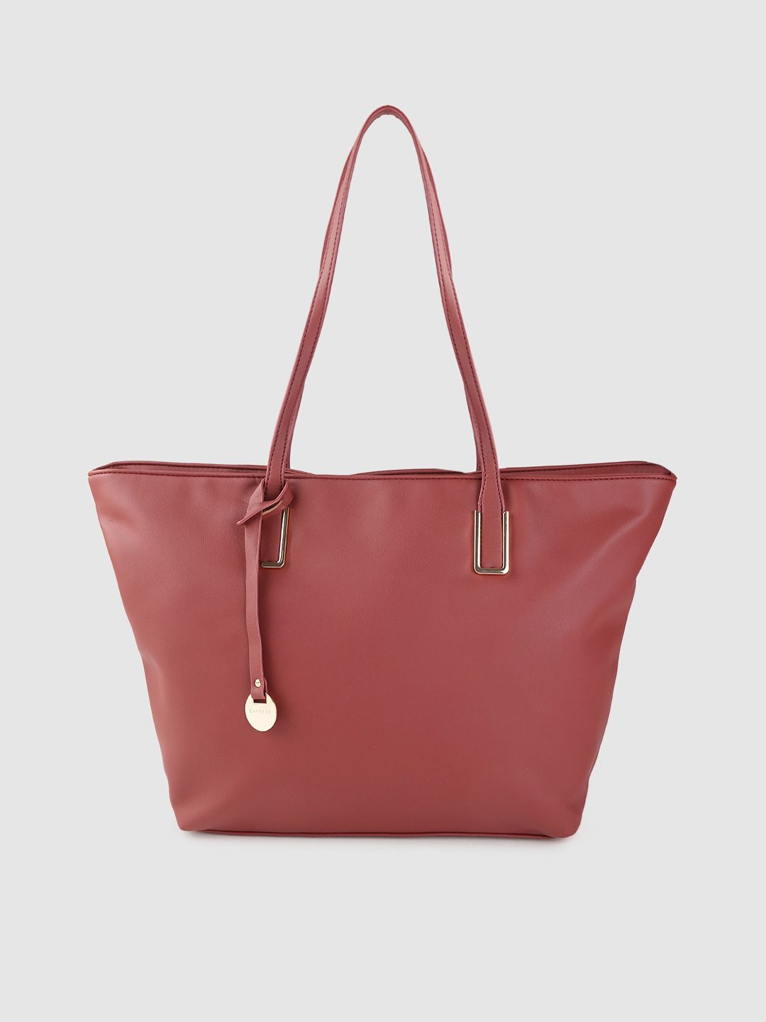 Caprese Maroon Solid Shoulder Bag Price in India