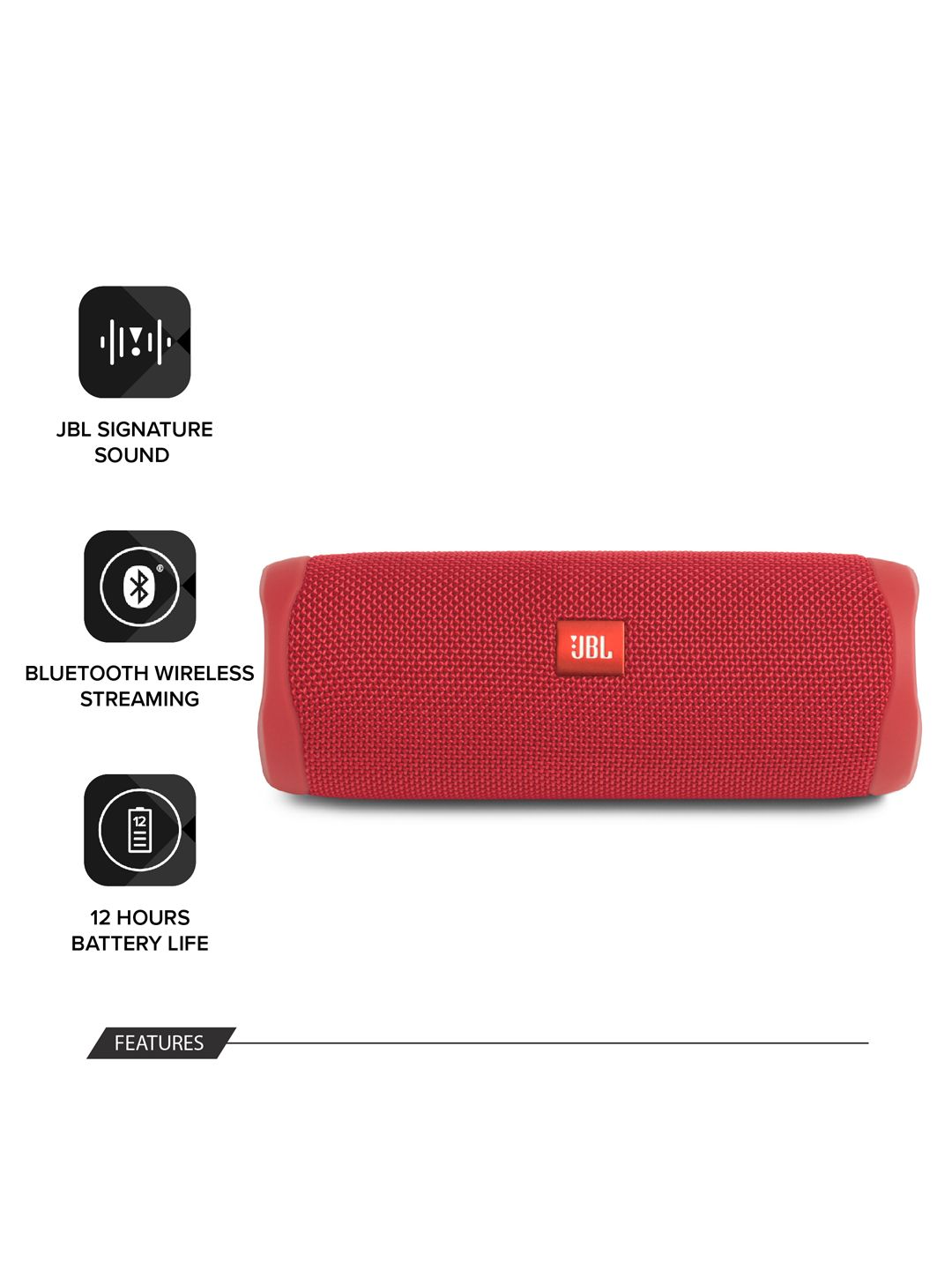 Buy JBL Flip 5 Portable Waterproof Speaker (Red) - Speakers for