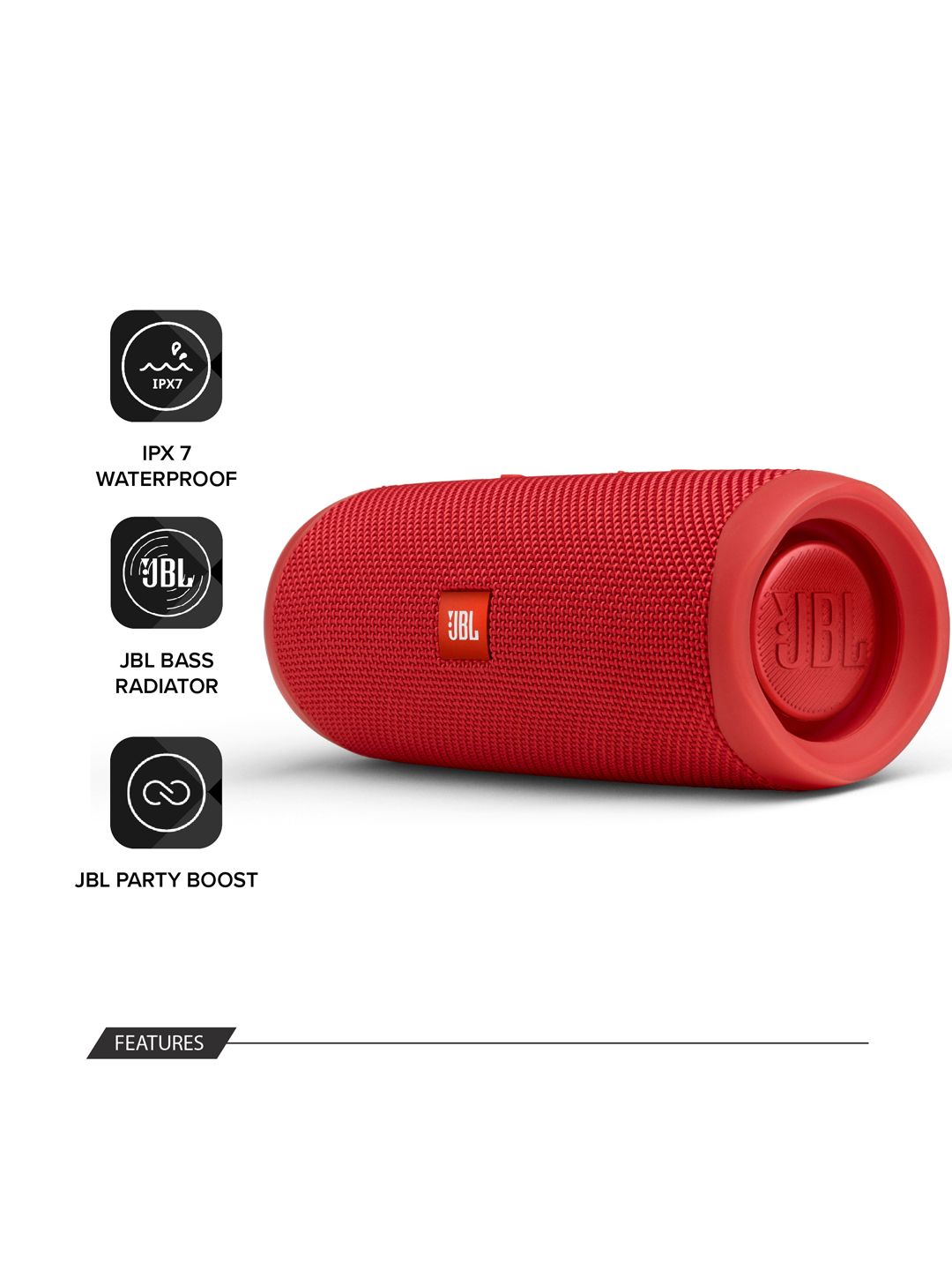 Buy JBL Flip 5 Portable Waterproof Speaker (Red) - Speakers for
