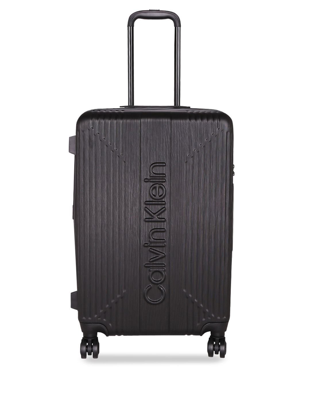 Calvin Klein Black Solid The Standard HS Hard-Sided Large Trolley Suitcase Price in India