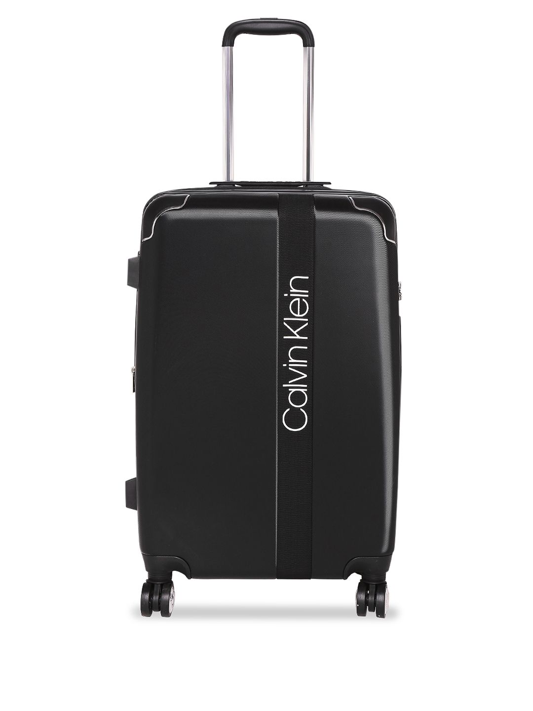 Calvin Klein Black Solid Madison Ave HS Hard-Sided Medium Trolley Suitcase Price in India