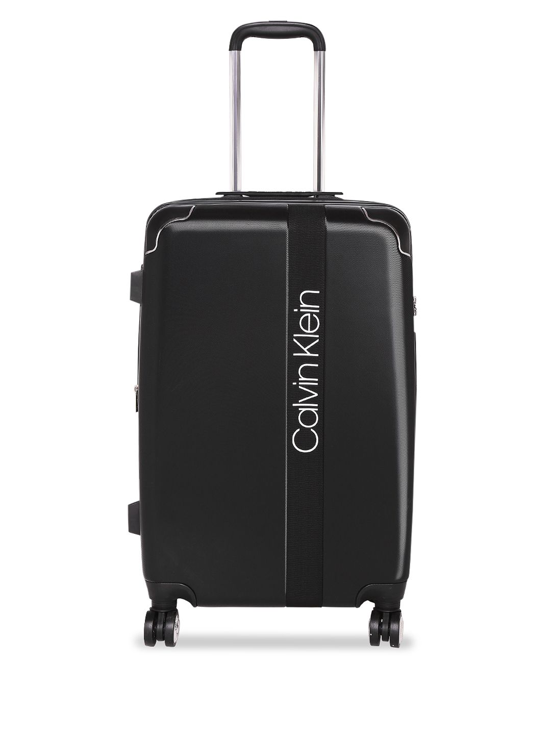 Calvin Klein Black Solid Madison Ave HS Hard-Sided Large Trolley Suitcase Price in India