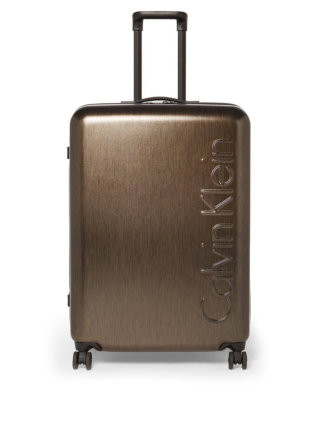 Calvin Klein Bronze Solid South Hampton Hard-Sided Large Trolley Suitcase Price in India