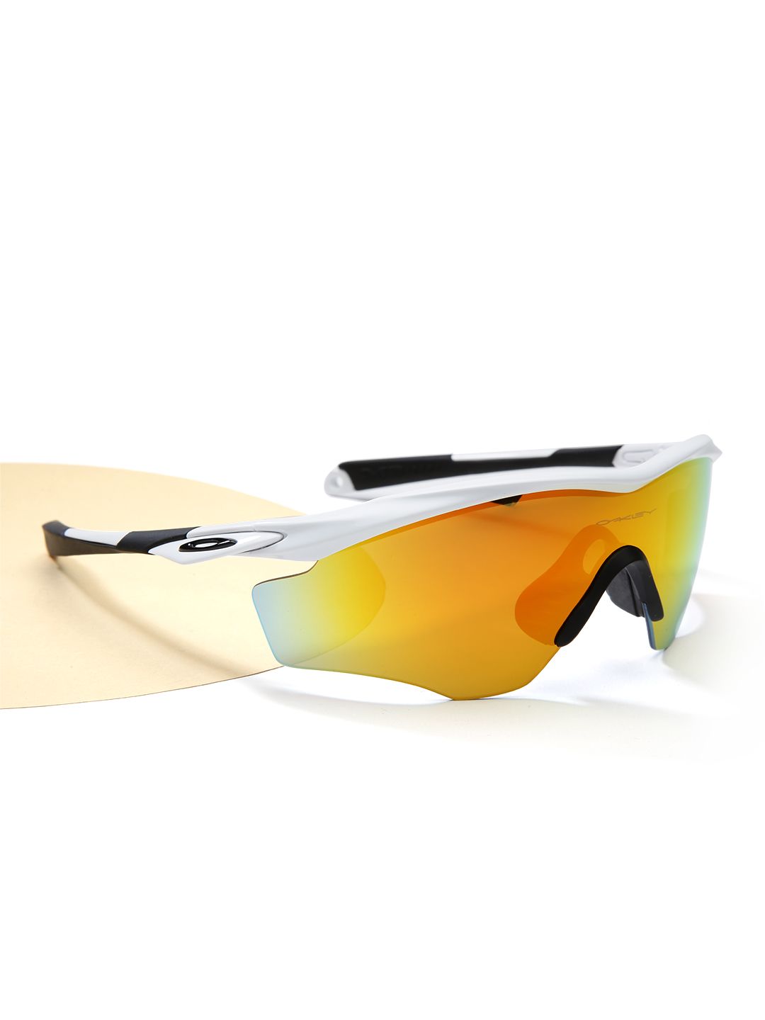 OAKLEY Men UV Protected Orange Lens Irregular Sunglasses - 0OO934393430545
