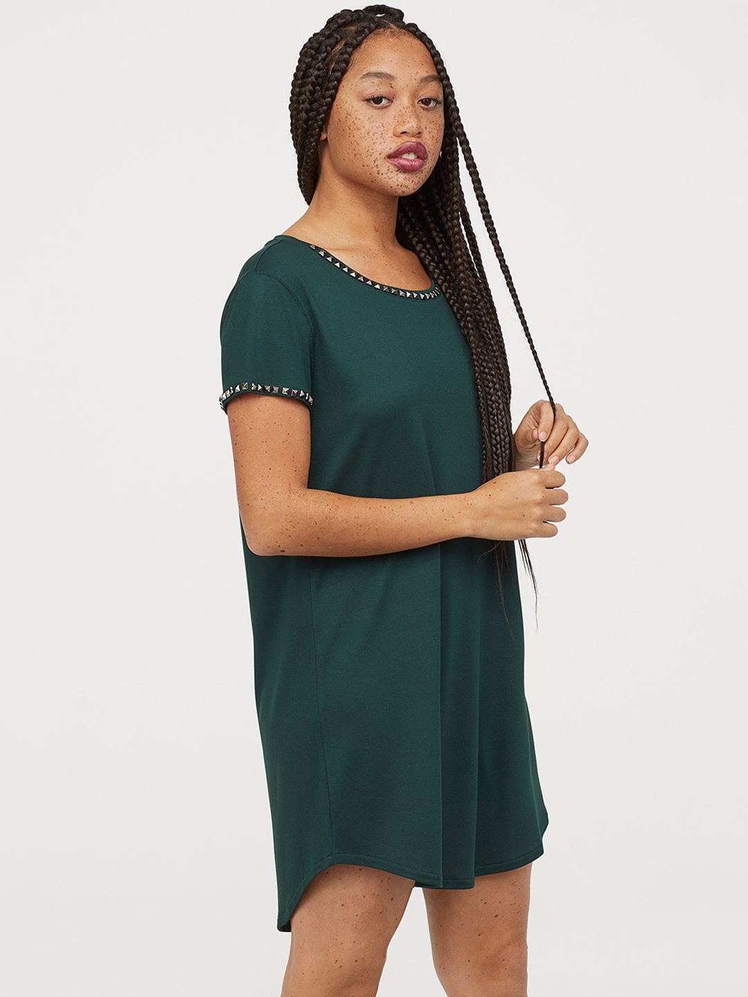 h&m shirt dress green Layla Williams Green Keyhole Halter Neck A-line Dress Sky High Moive main image 1