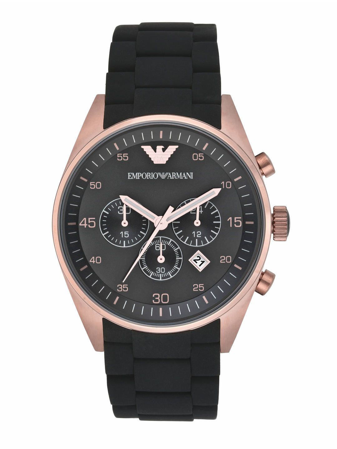 Buy Emporio Armani TAZIO Men Black Analogue Watch AR5905 - Watches