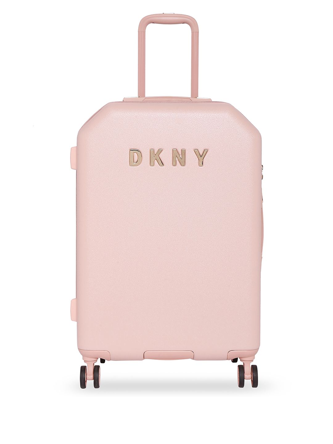 DKNY ALLORE Pink Textured Allore Hard-Sided Large Trolley Suitcase Price in India