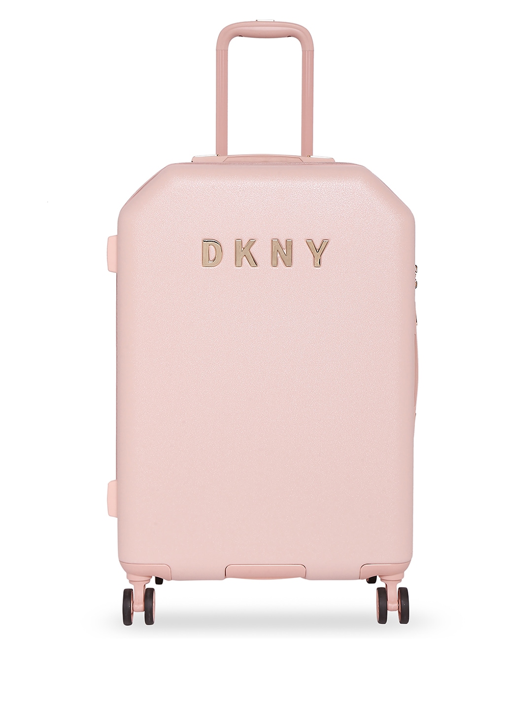 DKNY ALLORE Pink Textured Allore Hard-Sided Cabin Trolley Suitcase Price in India