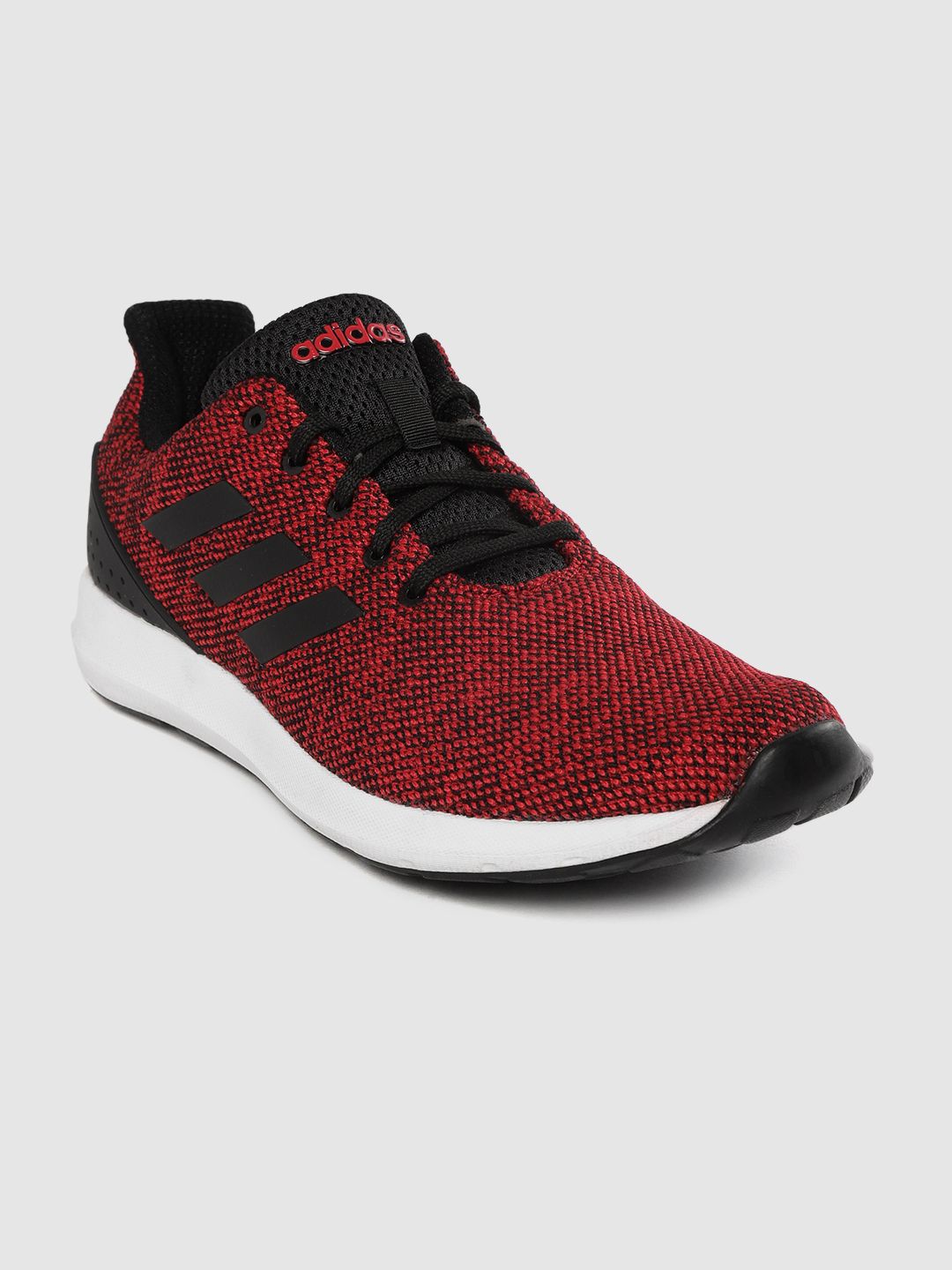 ADIDAS Men Red & Black Woven Design Raddis 1.0 Running Shoes