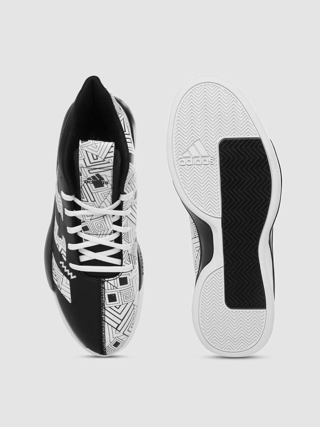 Buy ADIDAS Men Black & White Printed Pro Next 2019 Basketball Shoes -  Sports Shoes for Men 10395139 | Myntra