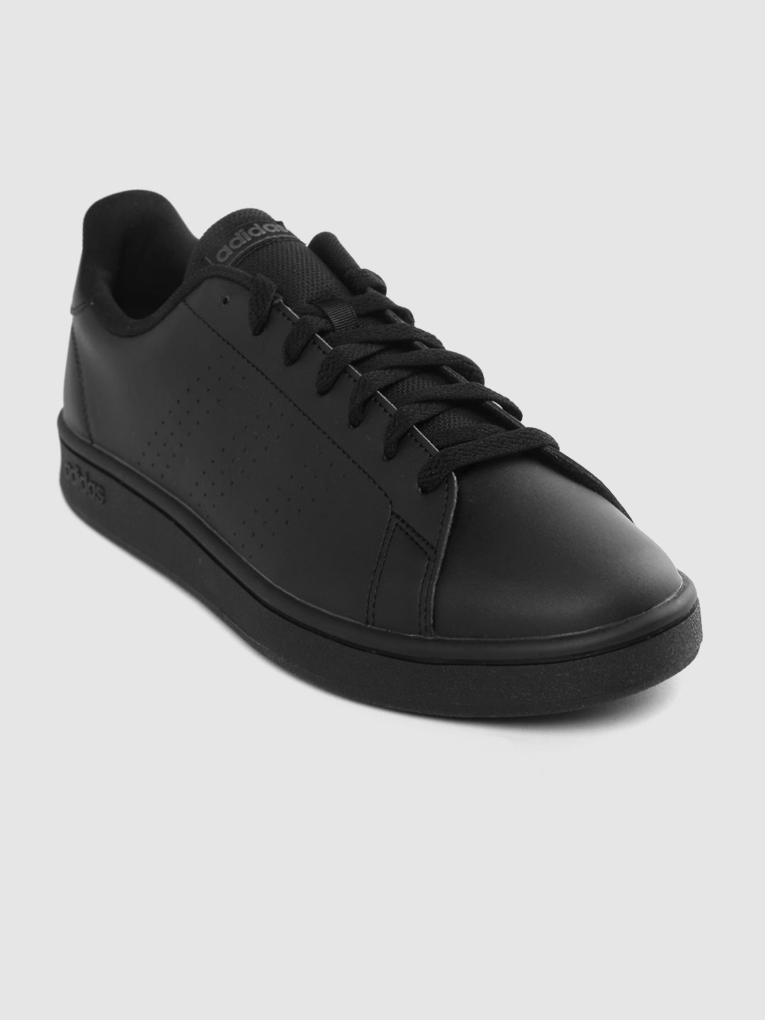 ADIDAS Men Black Solid Advantage Base Sneakers