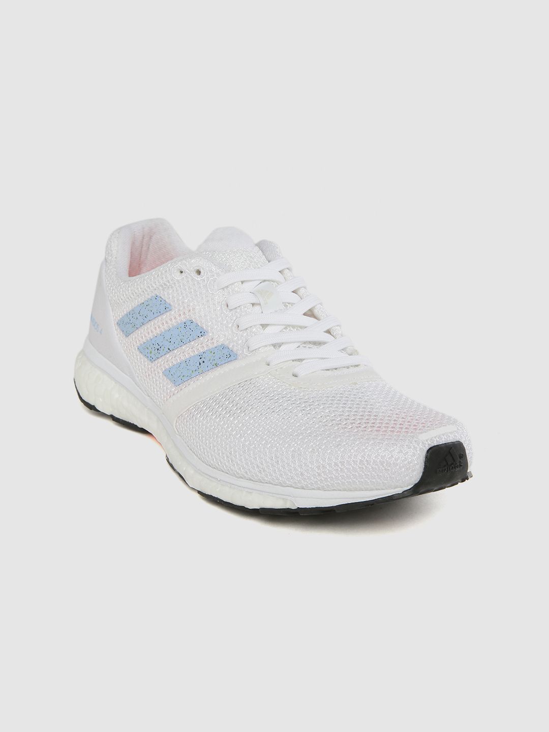 ADIDAS Women White Adizero Adios 4 Running Shoes
