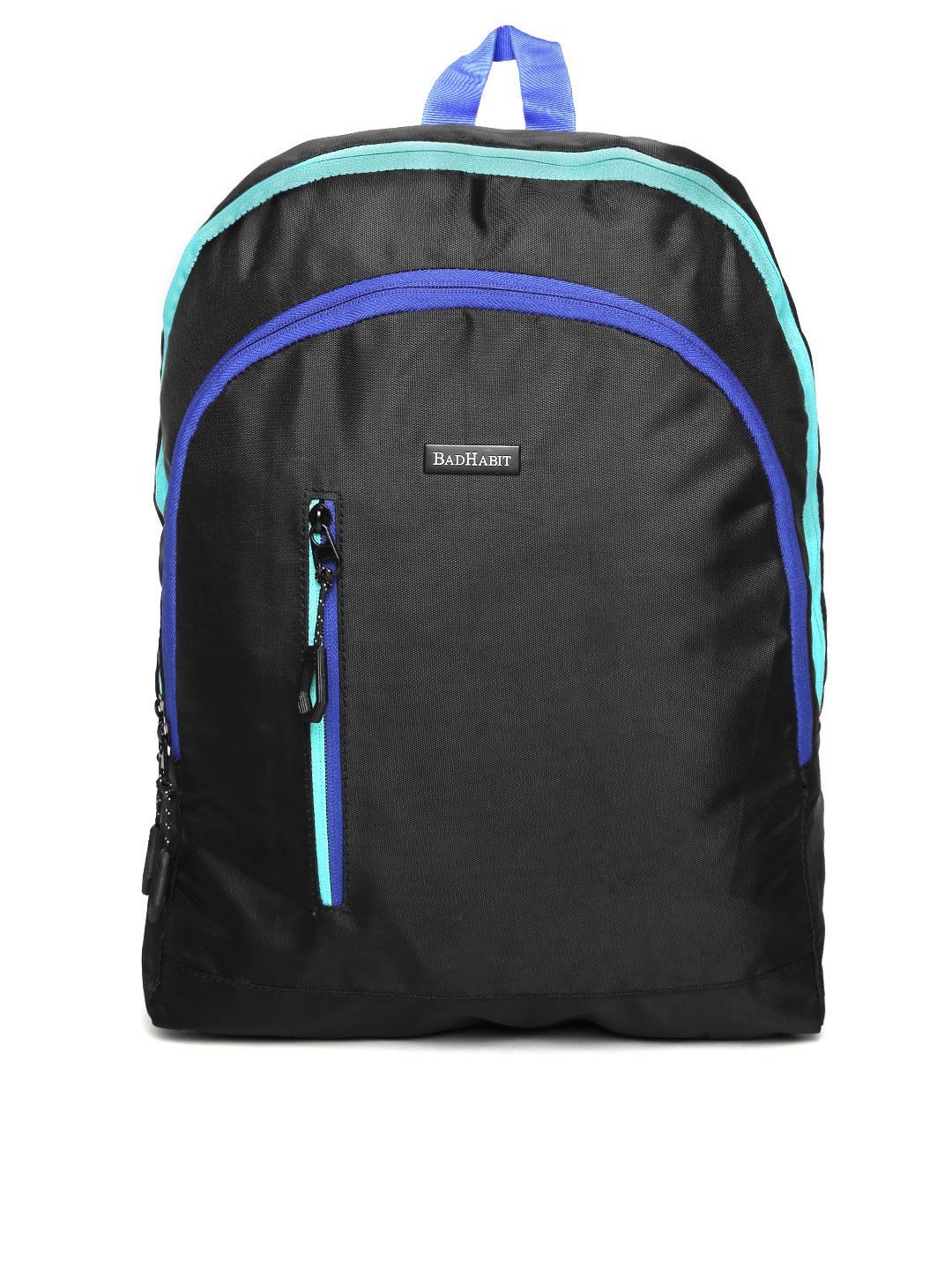 BAD HABIT Unisex Black Solid Backpack Price in India